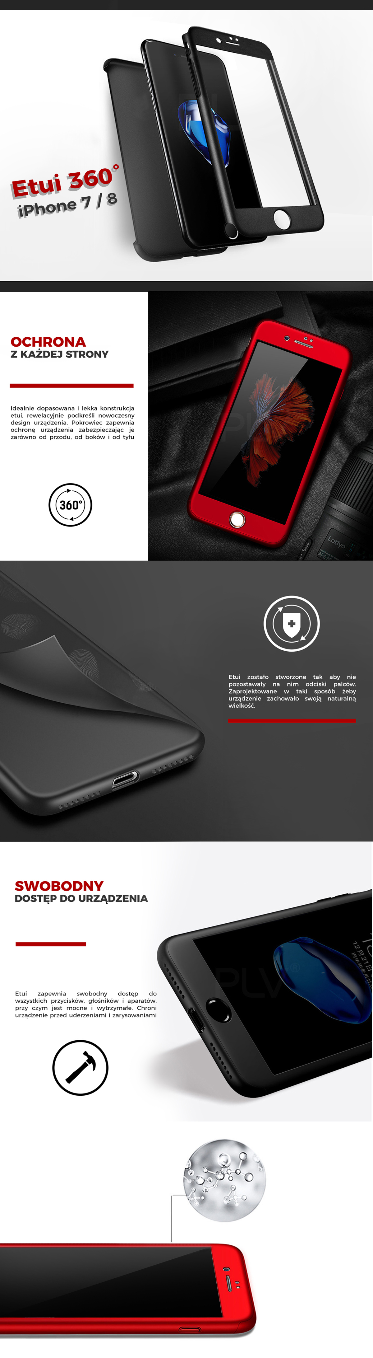 Etui 360 Apple iPhone 8 - Blue