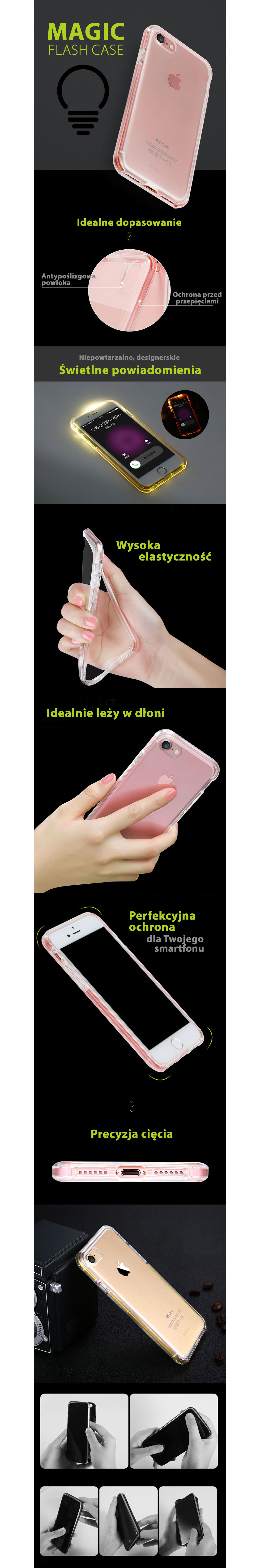 Etui Benks Magic Flash Case Apple iPhone 7 - Gold