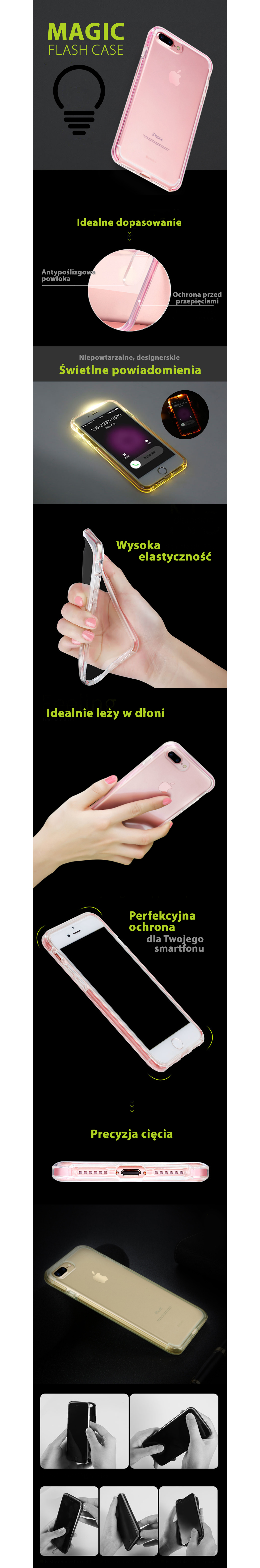 Etui Benks Magic Flash Case Apple iPhone 7 Plus - Gold