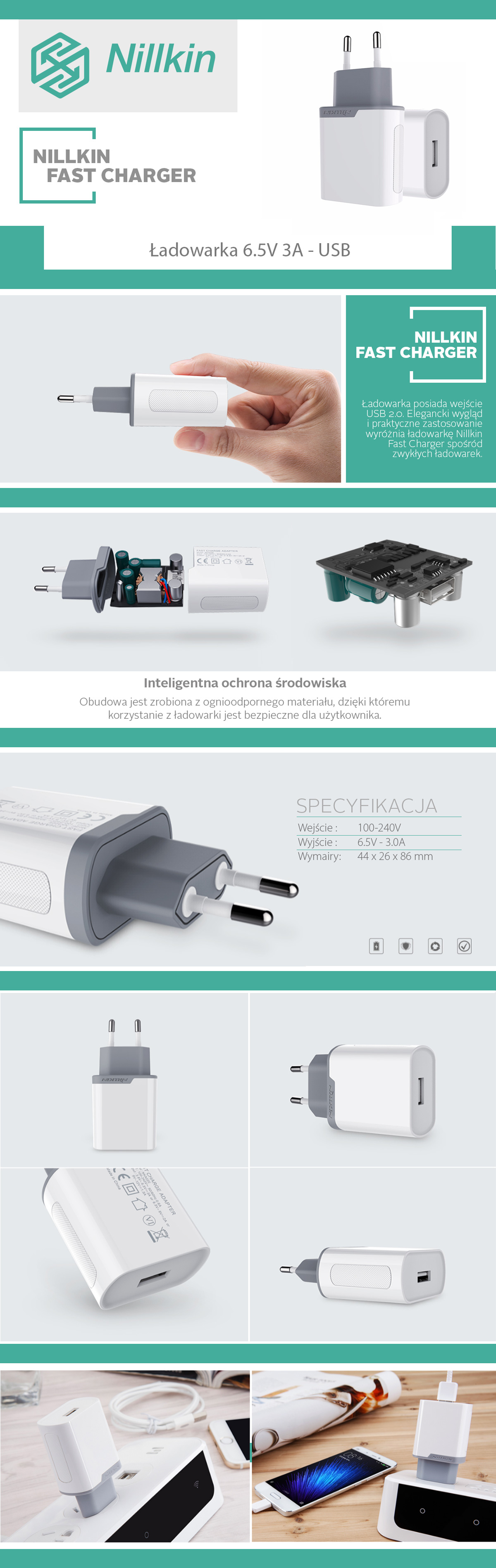 Nillkin Fast Charge Adapter - White
