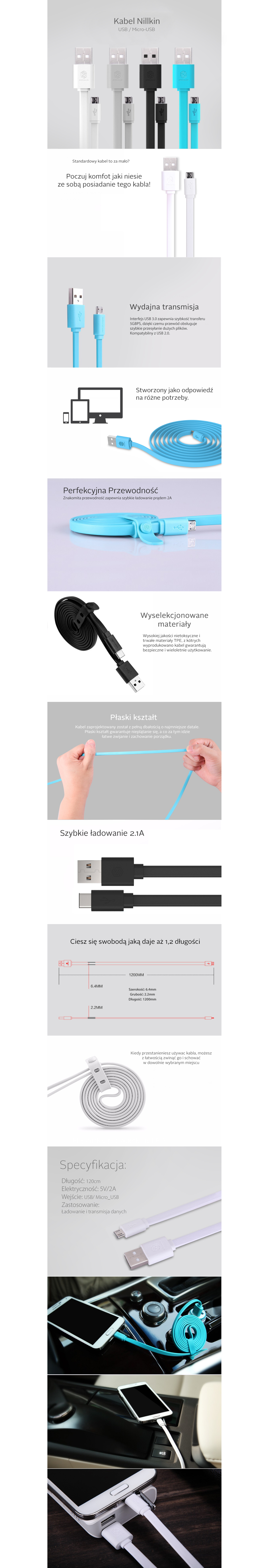 Kabel Nillkin Micro Cable - Blue