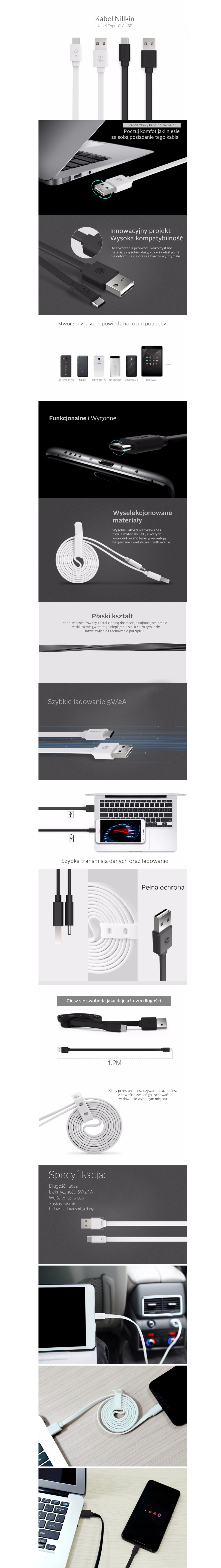 Kabel Nillkin Type-C Cable - White