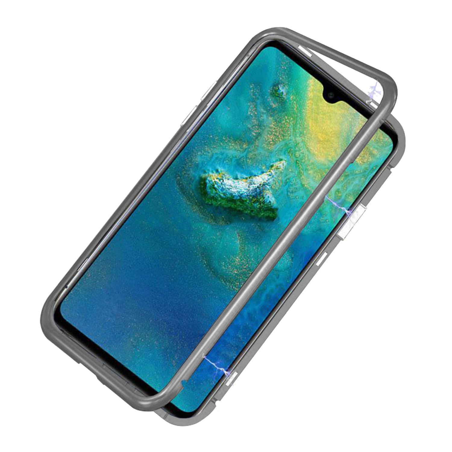 Etui Magnetyczne Huawei Mate 20 Pro - Silver Szary | Mobilne \ Etui do