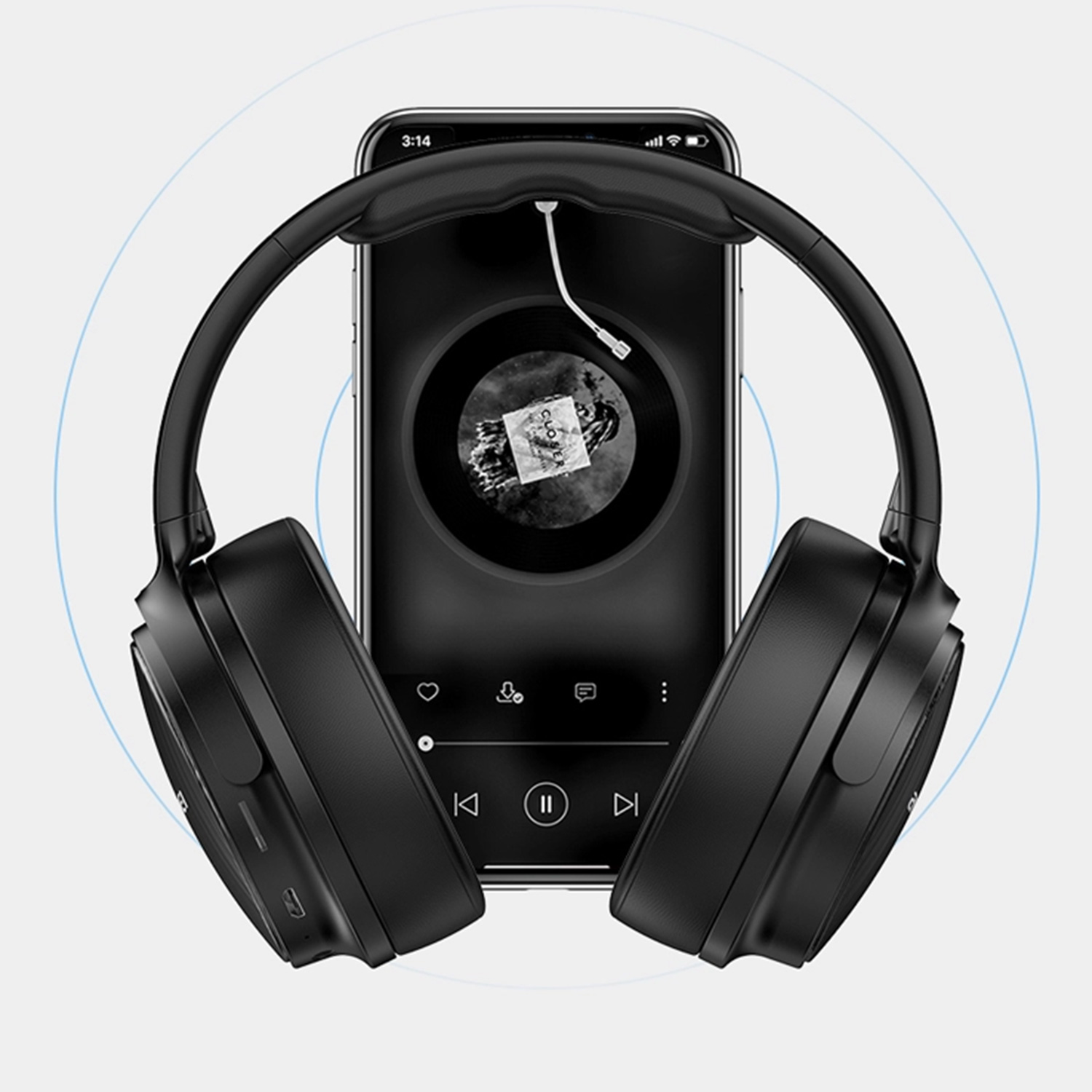 Function buttons in the headphone housing