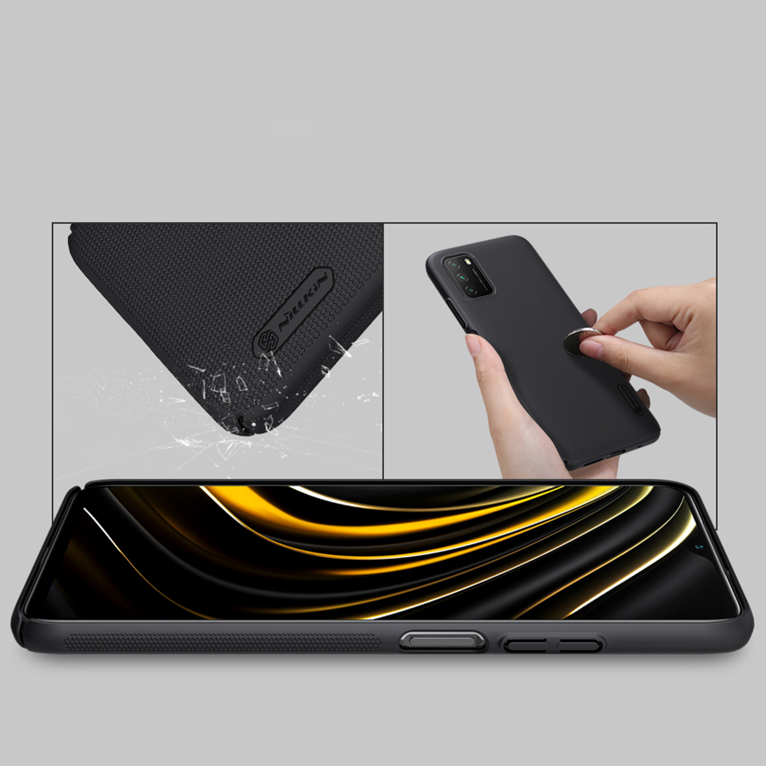 Etui Nillkin Frosted Shield dla Xiaomi Poco M3 - Wytrzymałe, odporne, szykowne !