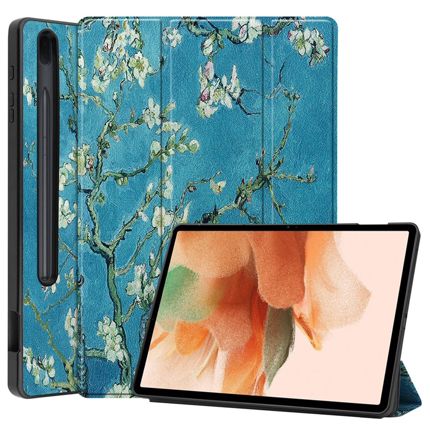 Etui graficzne do Samsung Galaxy Tab S7 FE T736/ Plus T970 (Apricot