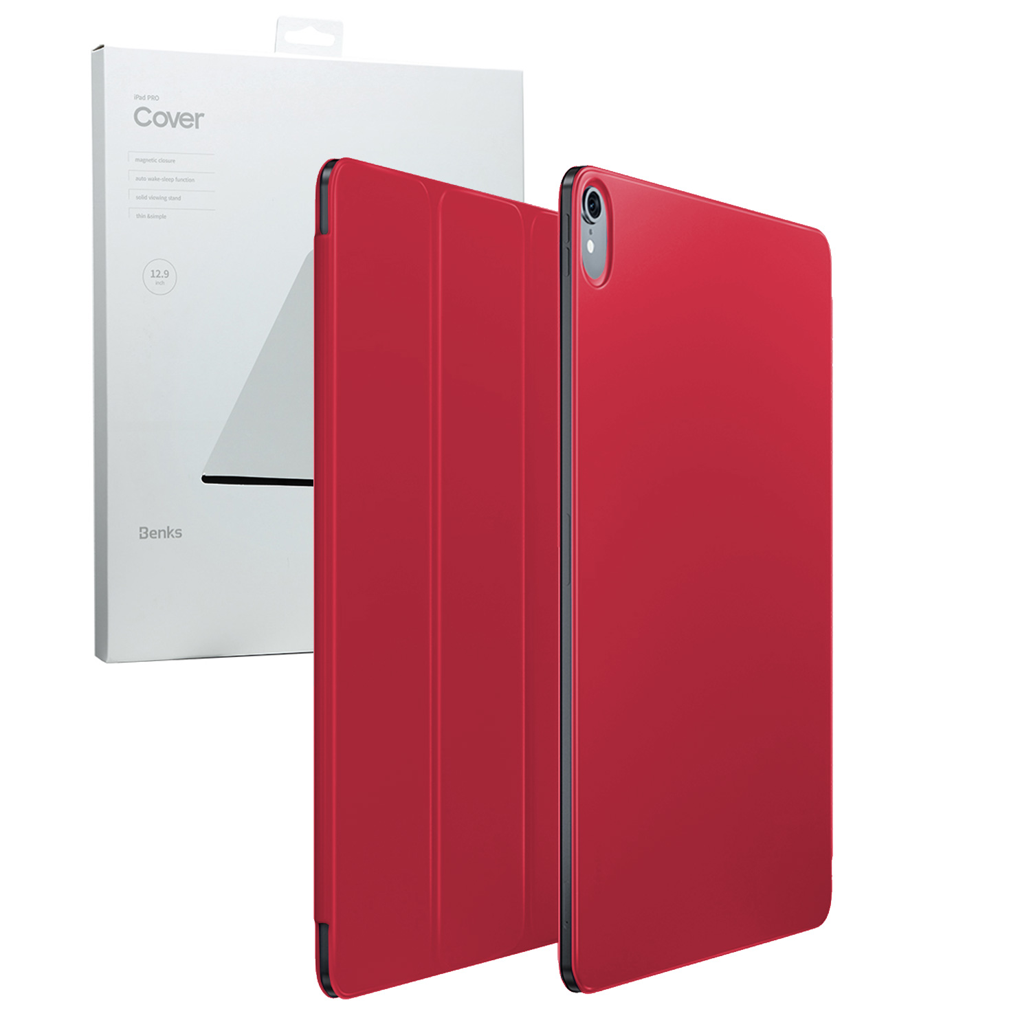Etui magnetyczne BENKS Magnetic dla Apple iPad Pro 11 - kolor czerwony -