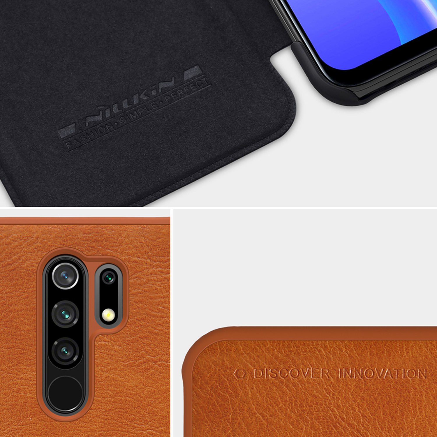Etui Nillkin QIN do Xiaomi Redmi Note 9 (Czerwone)