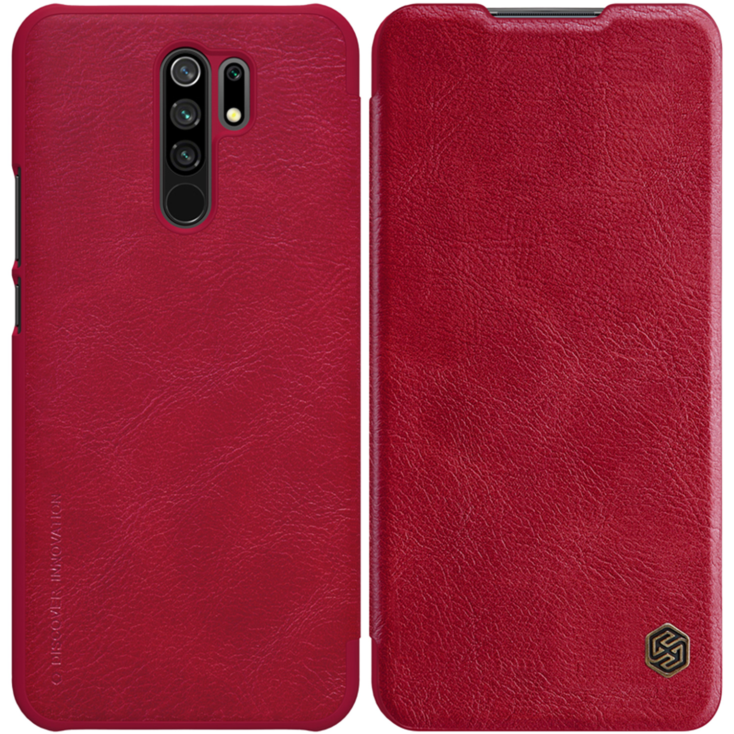 Etui Nillkin QIN do Xiaomi Redmi Note 9 (Czerwone)