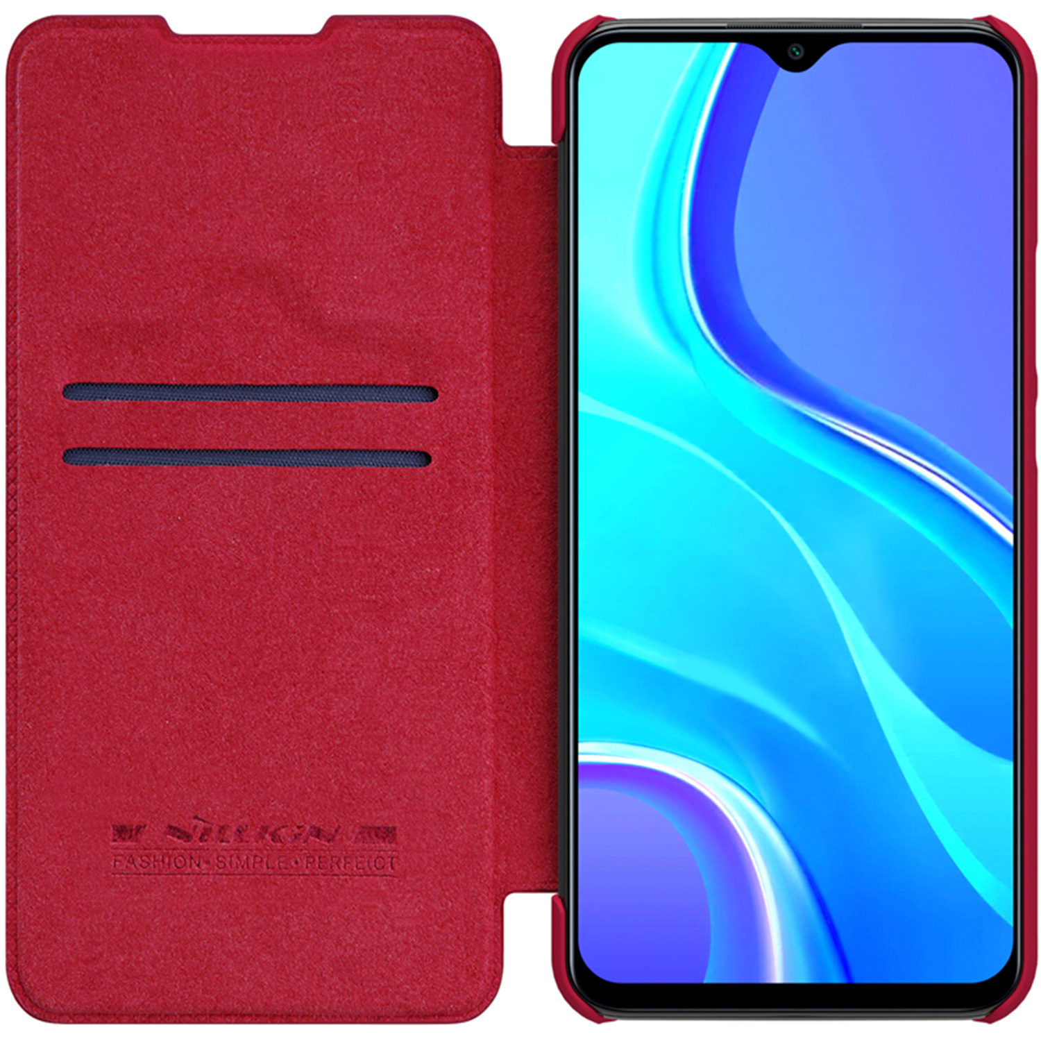 Etui Nillkin QIN do Xiaomi Redmi Note 9 (Czerwone)